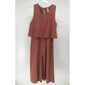 Eve Gravel Rose Paper Planes Wide Leg Sleeveless Jumpsuit
